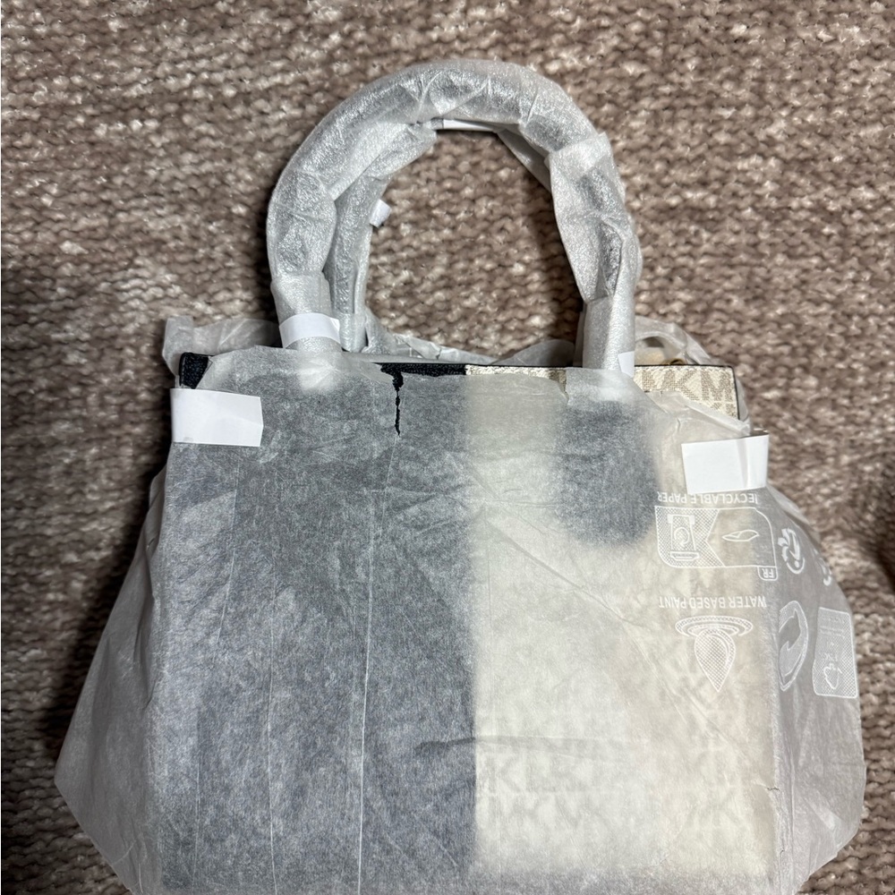 Michael Kors Two-Tone Black and Cream Satchel - Picture 3 of 5
